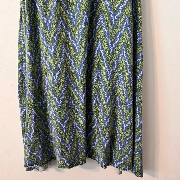 Free People Vintage Artsy Dress 90's Y2K Green Blue Small Boho Printed Festival - Picture 10 of 10